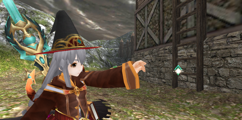 女性魔術師が杖を構える