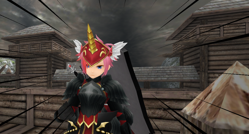 ゲームキャラの女性戦士、鎧姿