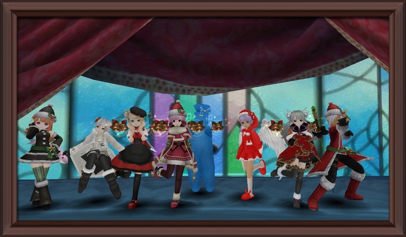 クリスマス衣装のキャラたち